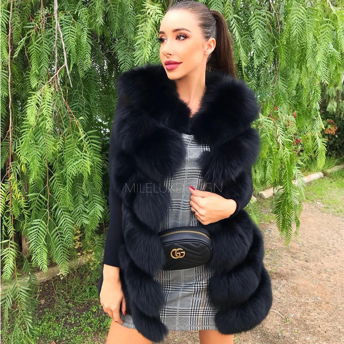 Международная торговля женская одежда 2022 темпераментный жилет из лисьего меха