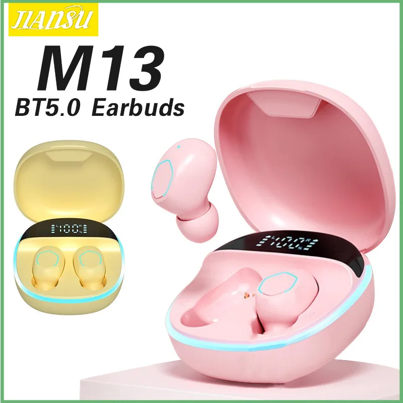 Новые беспроводные наушники-вкладыши TWS M13 с Bluetooth 5,2, Hi-Fi стерео наушники-вкладыши с микрофоном, водонепроницаемые наушники-вкладыши, музыкальная гарнитура с басами
