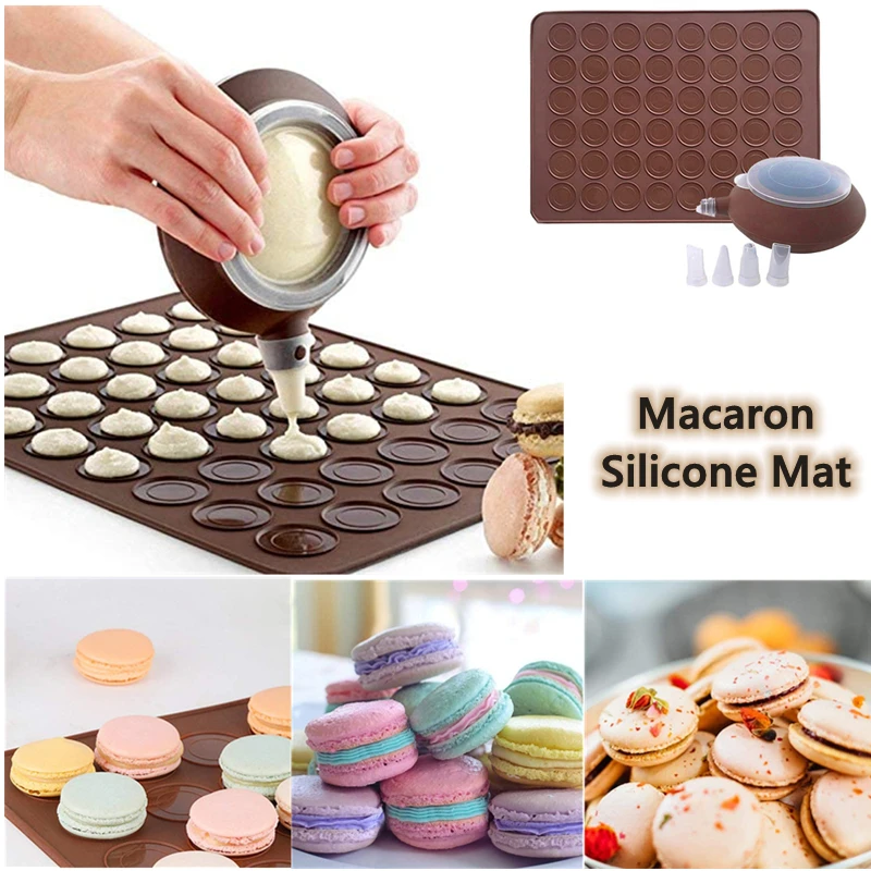 

Macaron Silicone Mat Oven Bakeware Mould Sheet Mat Silicone Macaron Macaroon Pastry 30/48-Cavity DIY Mold Bakeware Mat Tools