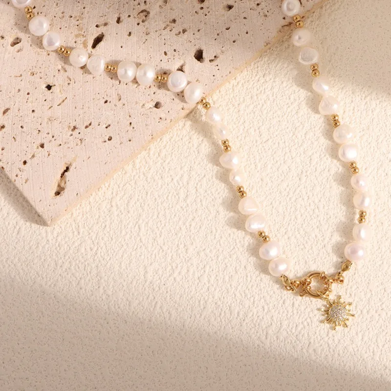 Minar Французский натуральный пресноводный жемчуг CZ Циркон Солнце Сердце Круглая