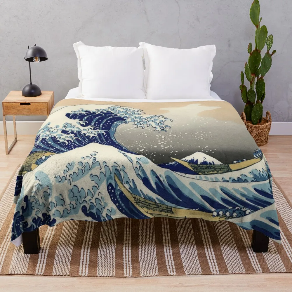 

Great Wave Throw Blanket fur blanket double blanket for summer