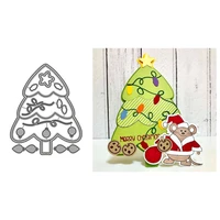 christmas tree metal cutting dies for scrapbooking handmade mold cut stencil new 2022 diy card make mould model craft decoration