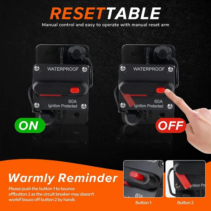 Автоматический выключатель 50 А с ручным сбросом лодочный троллинговый двигатель