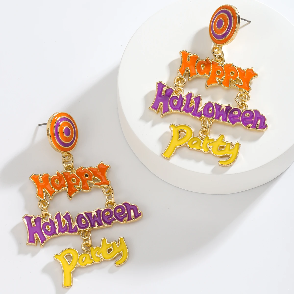 Vedawas Хэллоуин Тематические Висячие Серьги Женские Модные Из Цинкового Сплава В