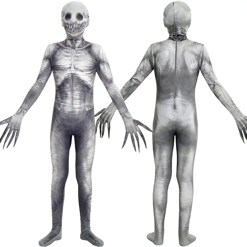 

Карнавальный костюм на Хэллоуин для вечеринки, комбинезоны с ужасным скелетом для взрослых и детей, новинка 2023, страшный призрак, костюм вампира для косплея, боди