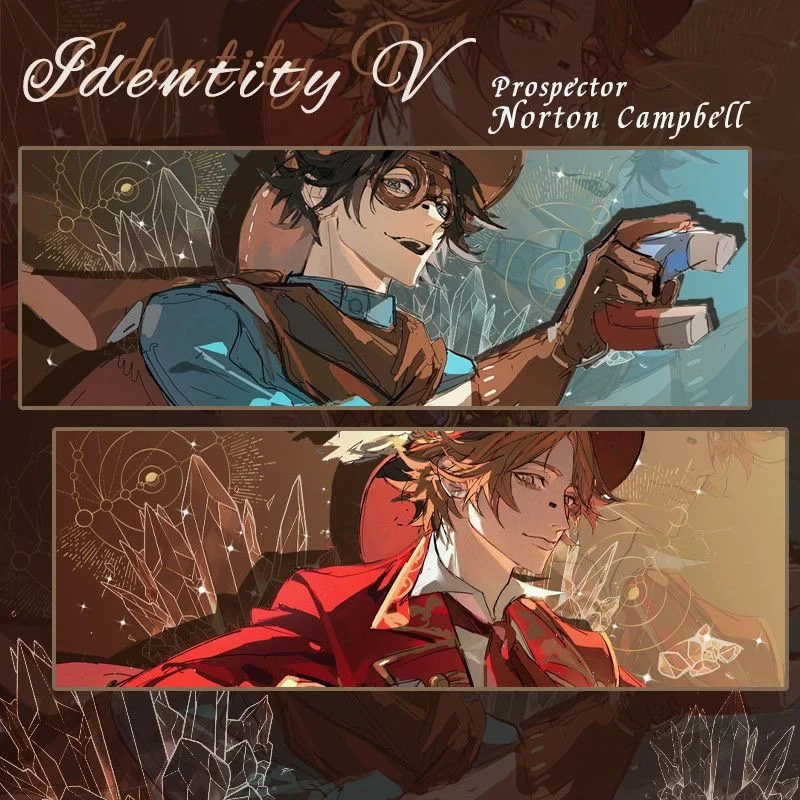 Аниме Identity V Prospector Norton Campbell Game Мультяшный значок Косплей Коллеги Квадратный