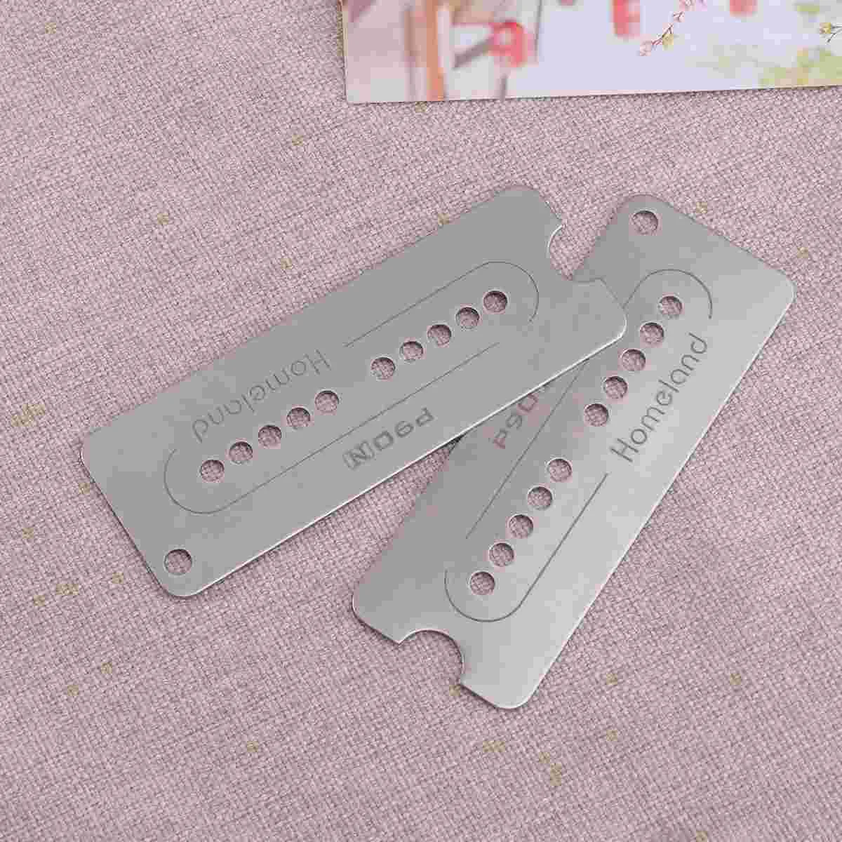 

2 PCS Guitar Neck Bridge Pickup Base Plate Cupronickel P90 Soap Bar Style Guitar Baseplate 50mm 52mm Pole Spacing