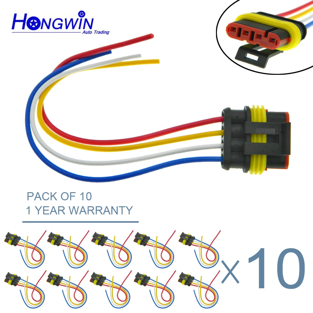 

282088-1 4 Pin Car Waterproof Electrical Connector Plug with Wire Electrical Connector 282106-1 Wire Harness Connector