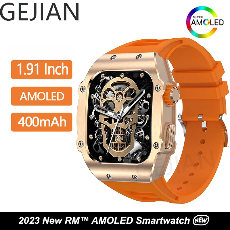 

GEJIAN NEW AK55 Smartwatches For Men New 2023 Bluetooth Call Smart Watch Men Waterproof Sports Watches 1.91 Inch Screen