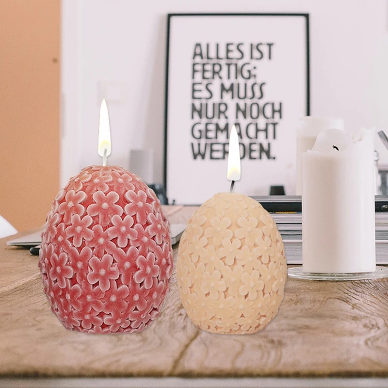 Резьба цветок яйцо силиконовая форма для свечи мыло искусственная смола