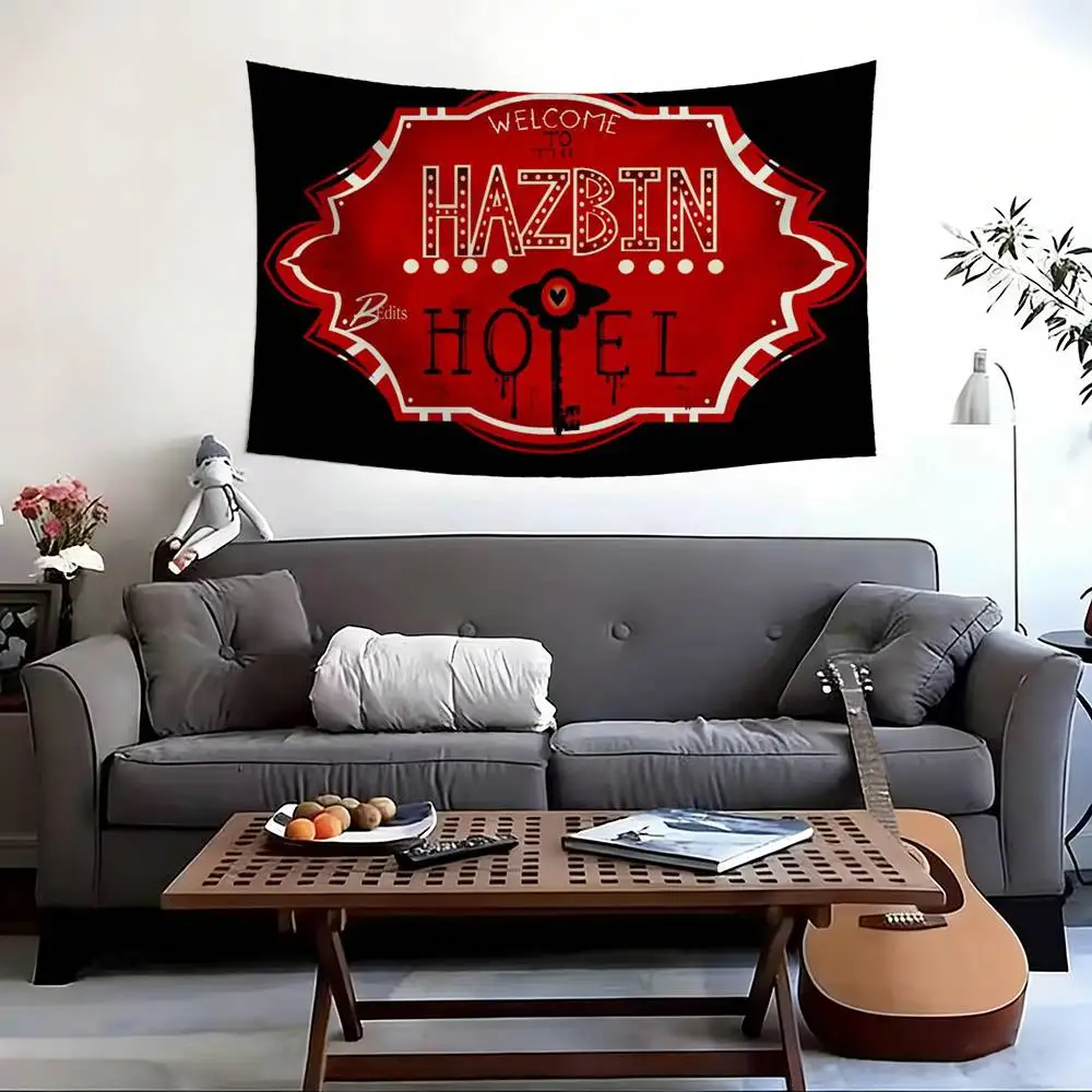 Фото Флаги Hazbin H-Hotel, настенный декоративный баннер для спальни, дома, улицы, для украшения интерьера №4