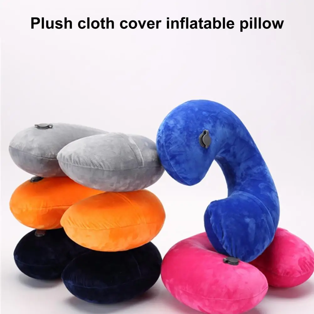 

U-shaped Neck Cushion Inflatable Memory Foam Fatigue Relief Flight Headrest Sleep U-shaped Travel Pillows Plane Accessories