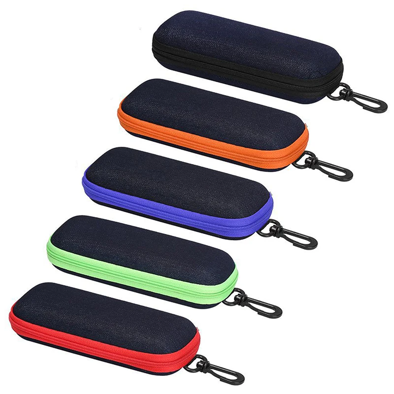 

Однотонные дизайнерские чехлы в минималистическом стиле, 1 шт., Футляр для ключей, для женщин и мужчин, с ремешком, Защитные чехлы для очков на молнии