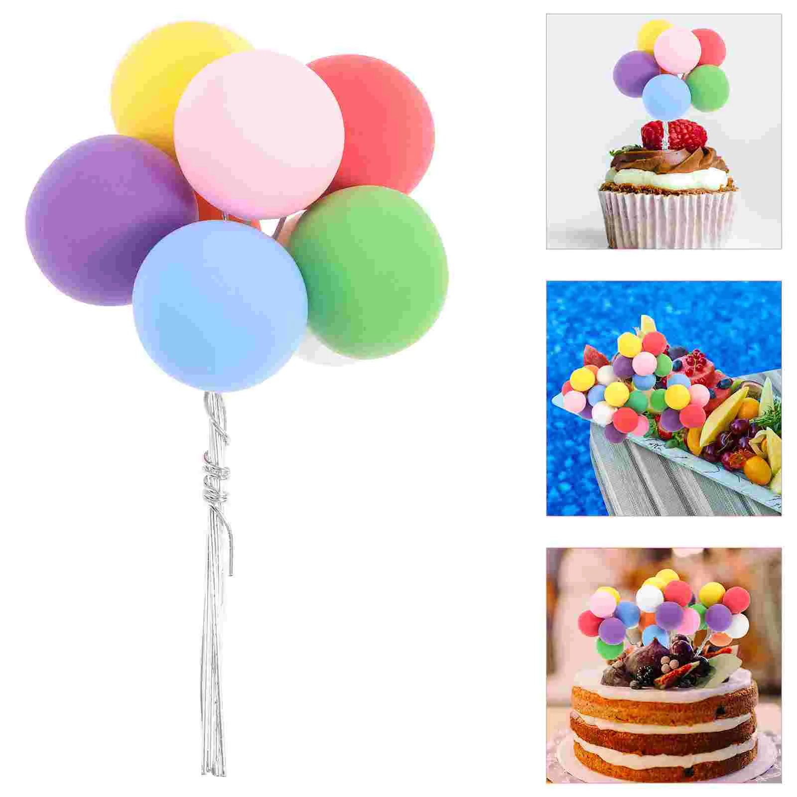 

Cake Balloon Toppers Cakes Decoration Picks Mini Cupcake Topper Balloons Sprinkles Birthday Wedding Pick Favors Cluster Party