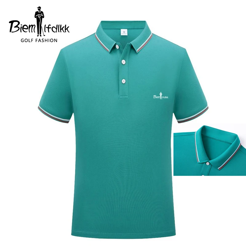 

BIEM.L.FDLKK Golf Fashion Couple Clothing High End Ice Silk Breathable Turn Down Collar Polo Shirt Fashion Casual Short Sleeve