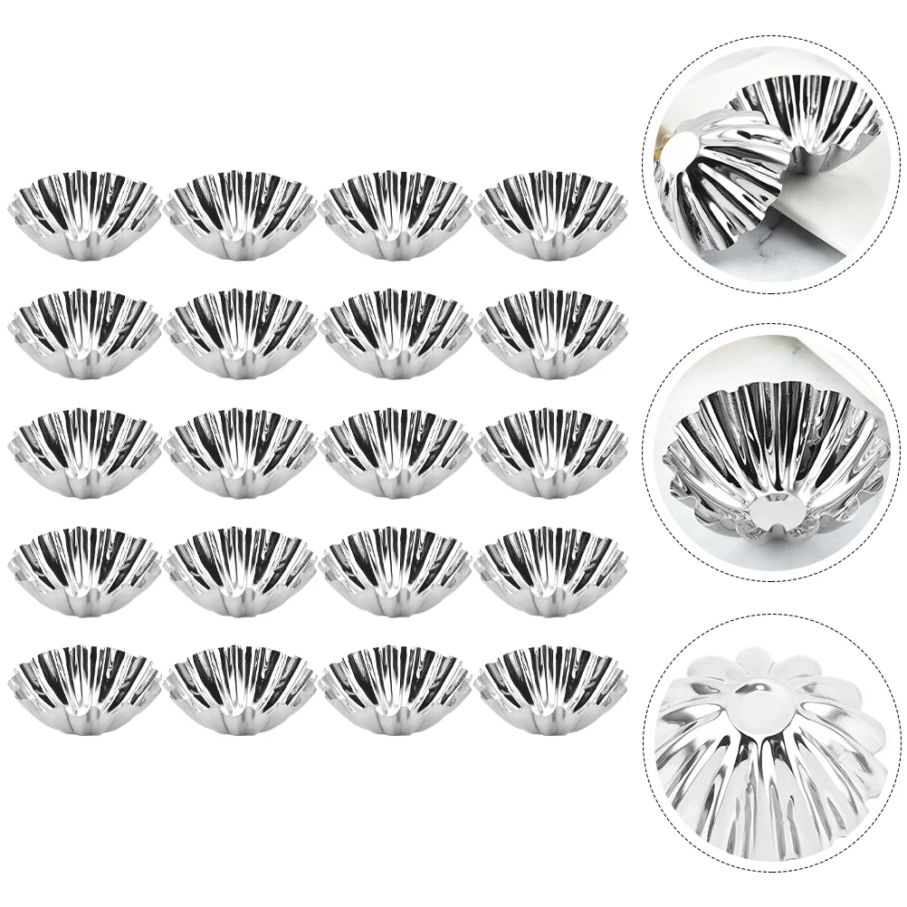 20Pcs Non-stick Pudding Molds Multi-function Molds Muffin Cups