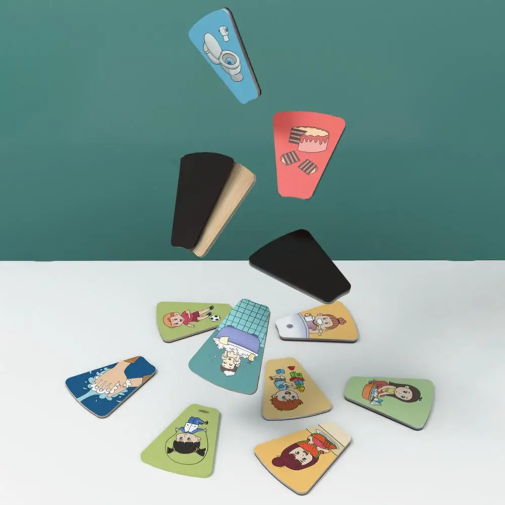 

Часы Обучающие, креативные Декоративные Деревянные Часы для раннего обучения, цифровые часы-пазлы для дома