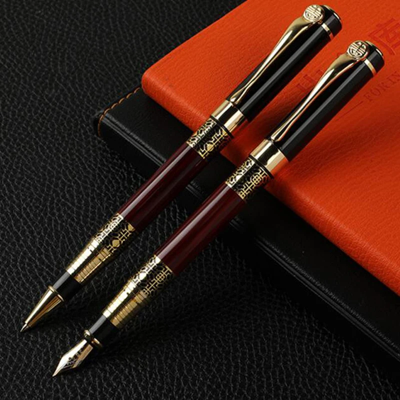 

New Arrival Full Metal Rose Wood Roller Ballpoint Pen Office Executive Business Men Signature Gift Writing Pen Buy 2 Send Gift