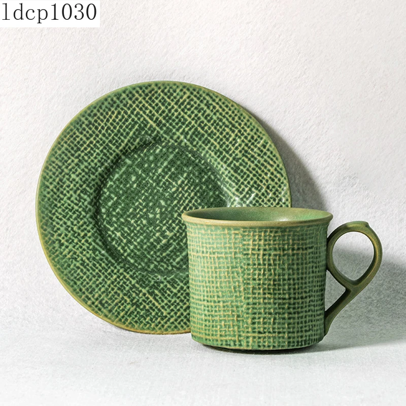 

Japanese Stoneware Handmade Coffee Cup and Saucer Afternoon Tea Tea Set Hand-made Small Exquisite Espresso Latte Coffee Cup
