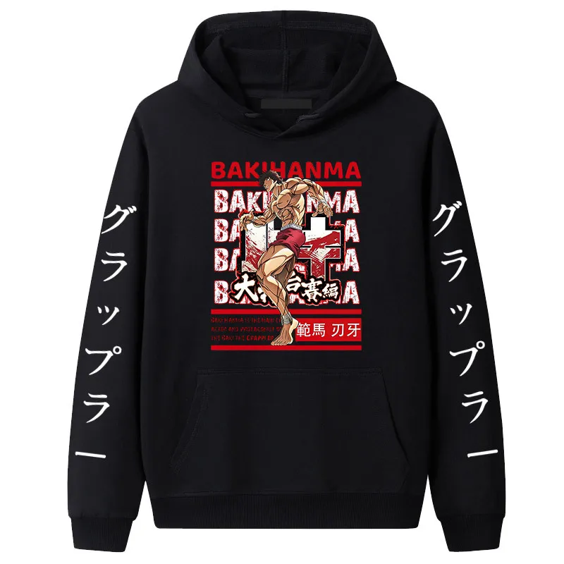 Anime Grappler Baki Hanma Yujiro Dou Manga Hoodies Men Women Graphic Printed  Sweatshirt Long Sleeve Pullovers