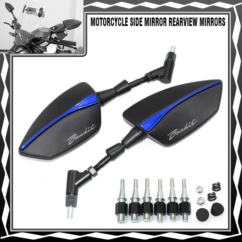 Мотоциклетные зеркала заднего вида для Suzuki GSF600 Bandit GS1000 GS500 GSX1100F Katana 10 мм 8 мм, 1 пара