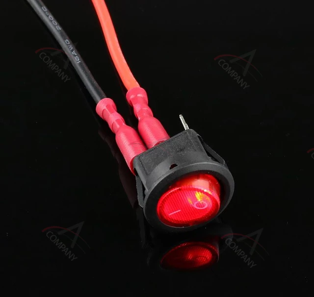 

Круглый светодиодный переключатель KCD1 12В 20А