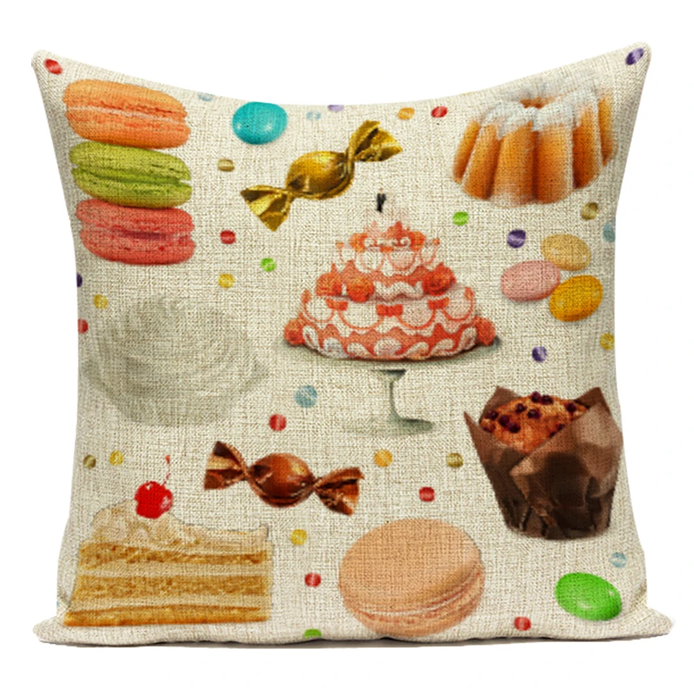 

Modern Home Decoration Art Velvet Cushion Cover Nordic Polyester Linen Vintagel Decorative Cushions Sofa Sweet Cake 45x45 E2330