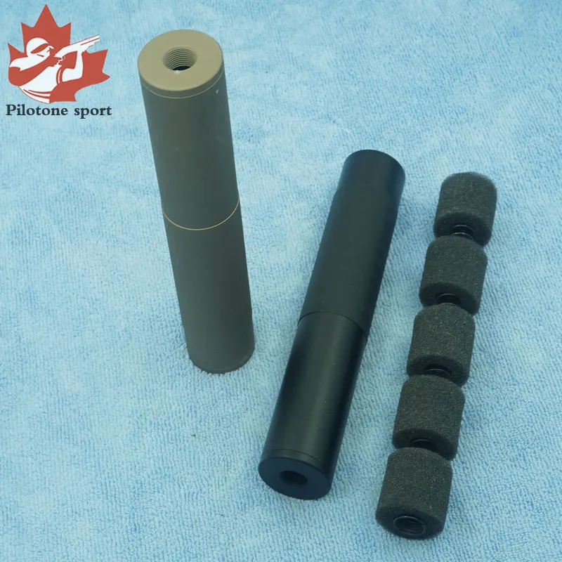 M4 Foam SILENCER Filter M14X1 LH/RH Threaded BARREL Extension Adapter 200mm 14mm CW/CCW Metal Spring Sponge CNC Accessories