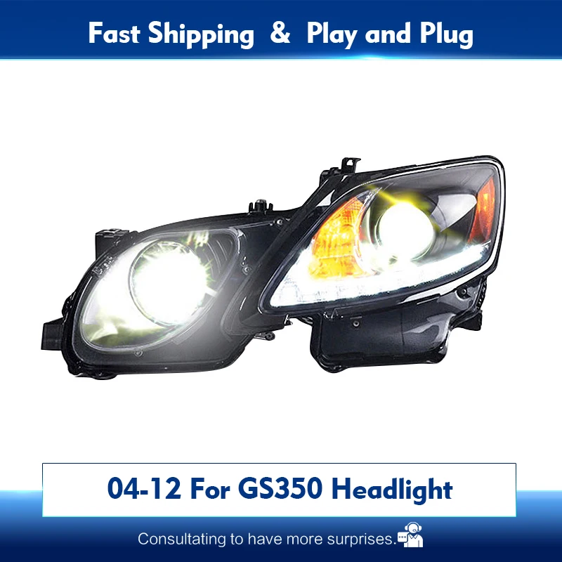 

Car Accessories For Lexus GS300 GS350 GS430 GS450 2006-2012 Year LED Headlight Head Lamps With Projector Lens