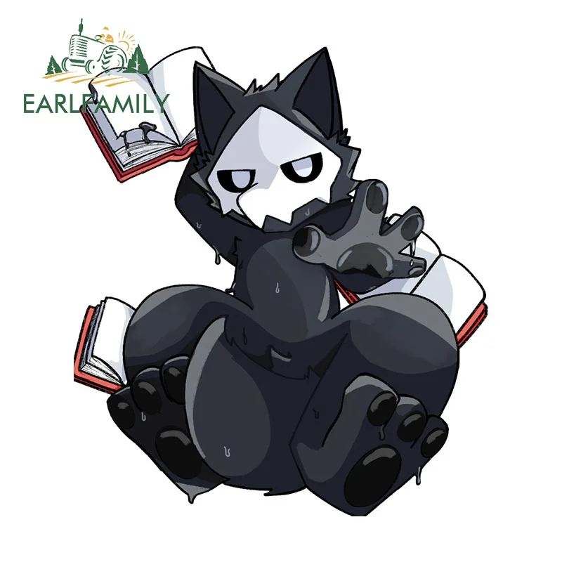 

EARLFAMILY 13 см x 11,5 см Пушистый пурпурный милый с книжками, водонепроницаемый стикер, индивидуальный Декор от царапин и прикуса