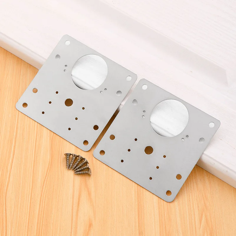 

1PCS Rust Steel Cabinet Door Hinge Repair Plate for Cabinet Reinforcement Mounting for Both Side Damage Fixed Free Shipping