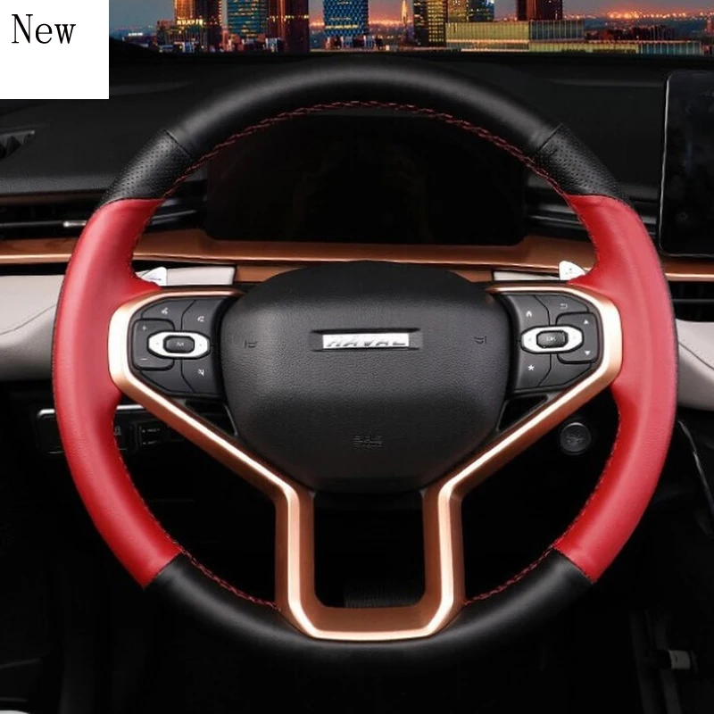 

For Haval H6 High-quality Customized DIY Hand-Stitched Leather Car Steering Wheel Cover Car Accessories