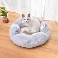 creative cat bed round pet accessories small dog kennel plush warm universal four seasons mechanical wash cama perro
