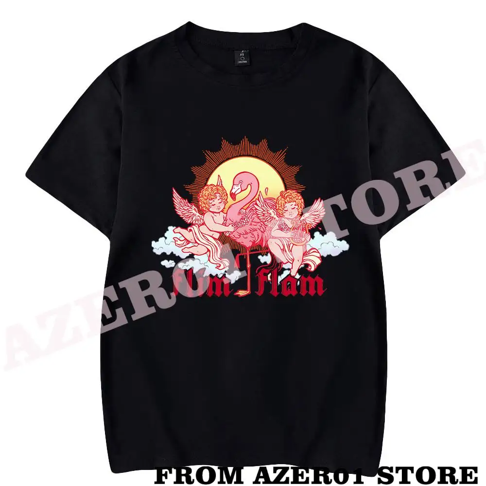 Flamingo FLIM FLAM GOOD CHERUB Merch Print Summer Holiday Street Men/Women Casual Kawaii HIP HOP Streetwear T-shirt