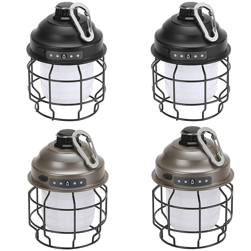 2022 LED Vintage Lantern Outdoor Rechargeable 3600mAh Bulit-in Battery Camping Lights  Waterproof Railroad Lantern For Tent Yard