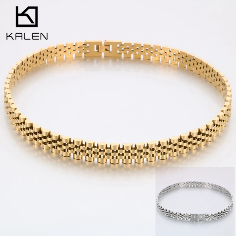 Ожерелье-цепочка из нержавеющей стали для женщин и мужчин толстый Ювелирный