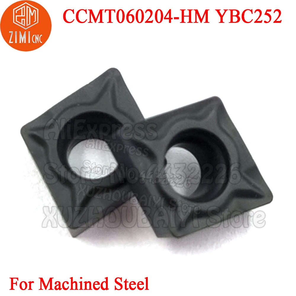 

10pcs CCMT060204-HM YBC252 CCMT060204 HM YBC252 CCMT 060204 Carbide Inserts Turning Tools CNC Cutter Lathe Blade For Steel