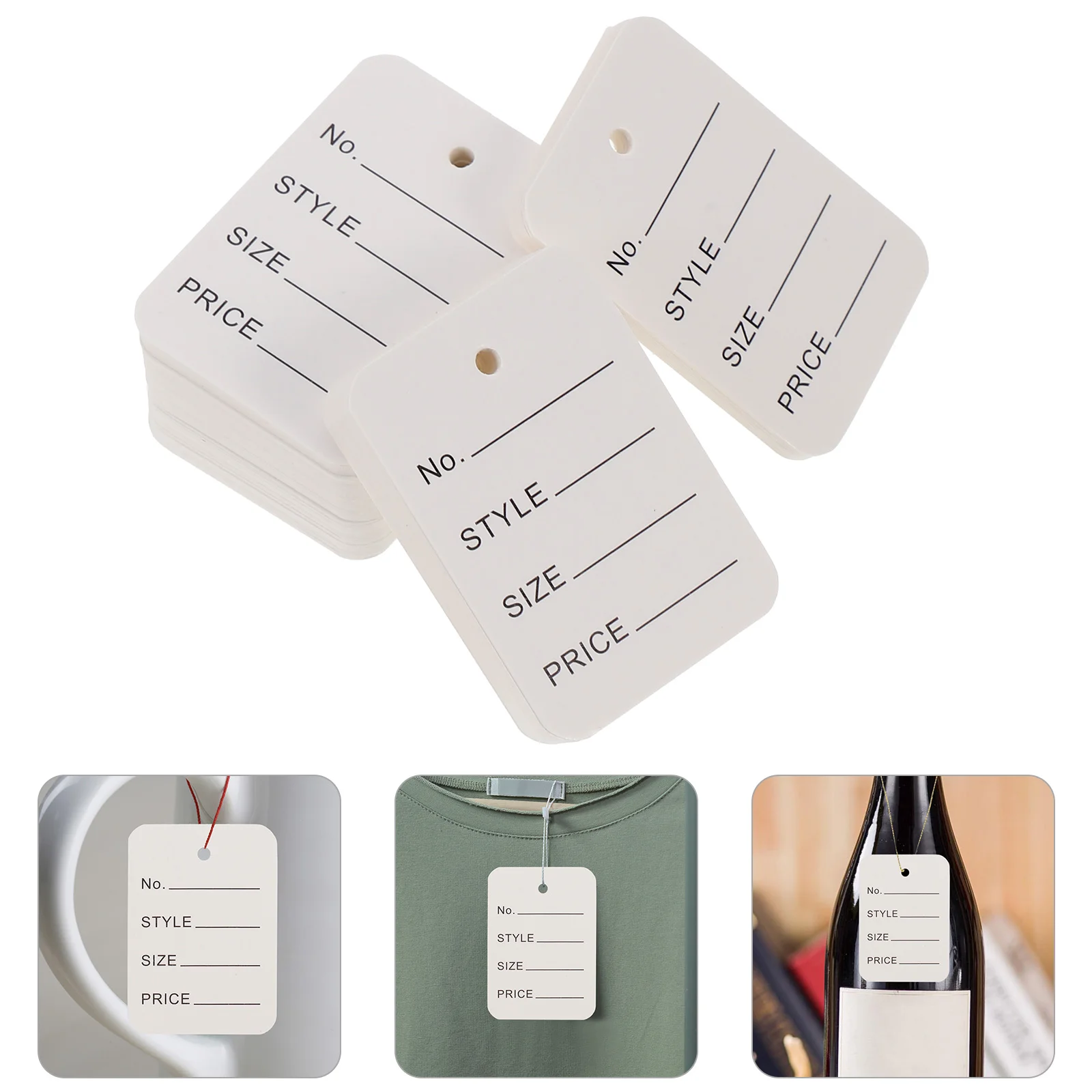 

1000 Pcs Price Tag Practical Goods Tags Shop Shoes Clothes Labels Commodity Hanging Paper Hat Merchandise
