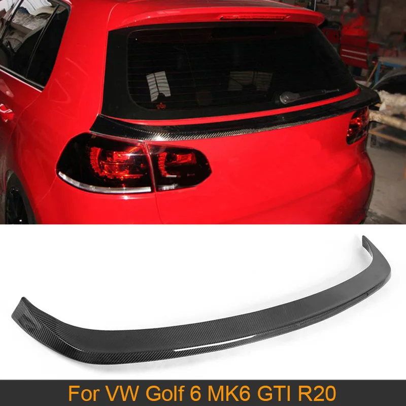 

Carbon Fiber Rear Trunk Middle Wing Spoiler For Volkswagen Golf 6 MK6 GTI R20 2010 - 2013 Car Rear Trunk Spoiler Wing FRP