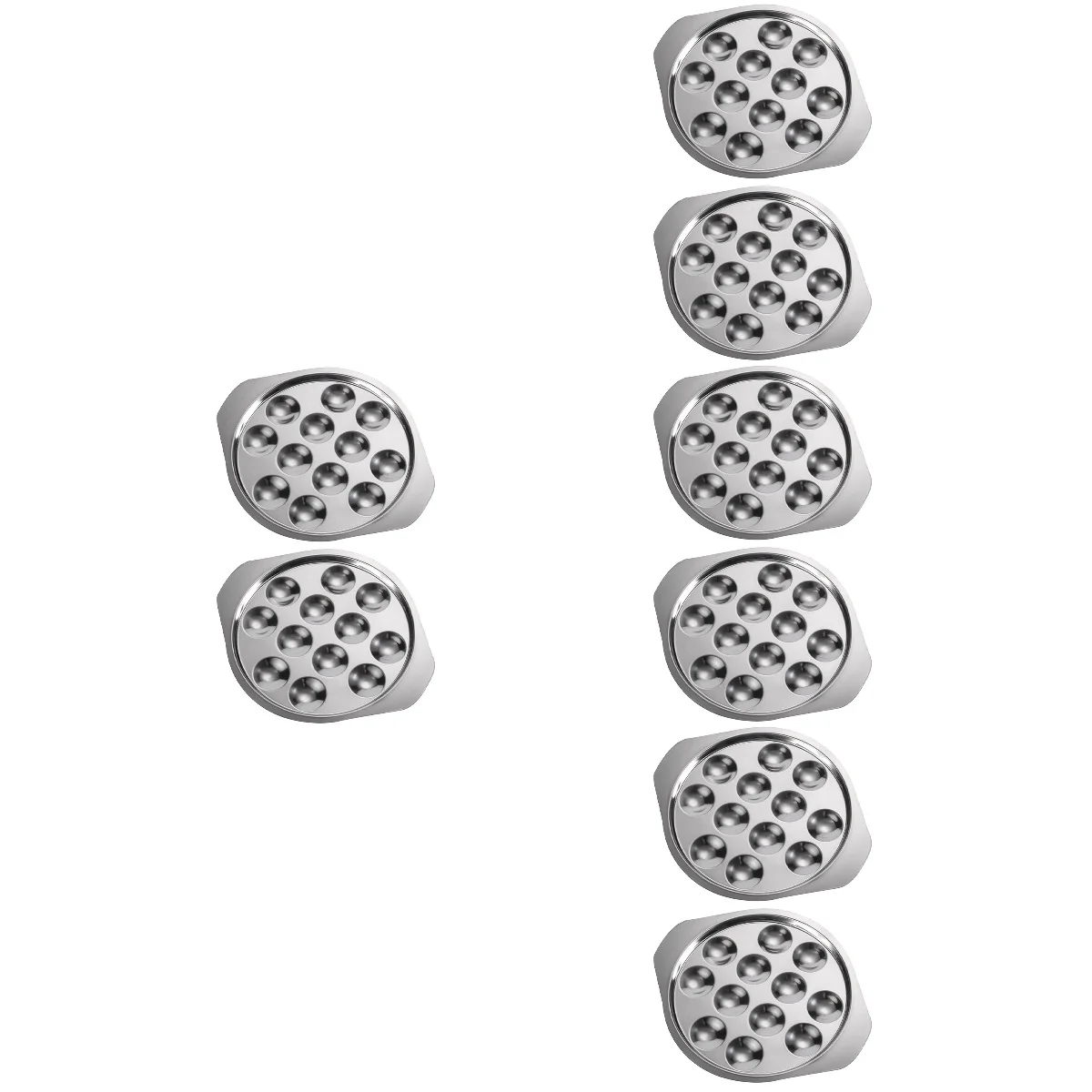 

Escargot Plate Snail Dish Oven Metal Holder Oyster Grill Takoyaki Tray Baking Pan French Divid Holes Plates Steel Stainless 12