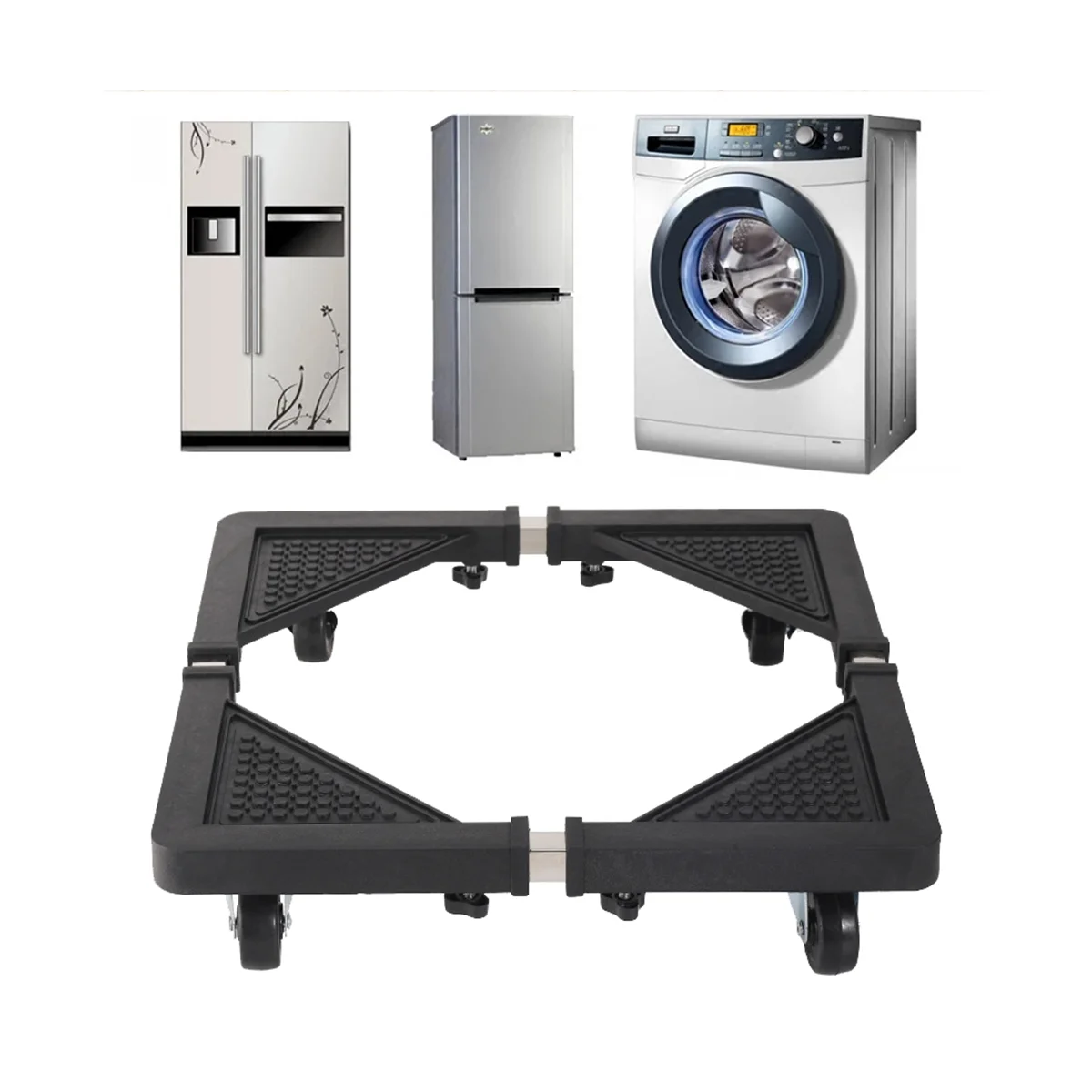 

Washing Machine Stand with Brake Dryer Holder Extendable Refrigerator Base Mobile Cart Storage Shelves Bathroom Tools