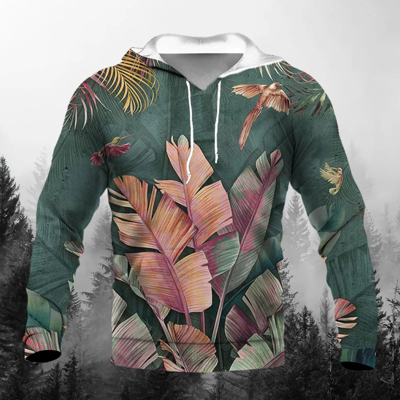 

Men Winter Autumn Casual O Neck Long Sleeve 3D Printed Hooded Sweatshirt Top Blouse Text When You Get Home Hoodie