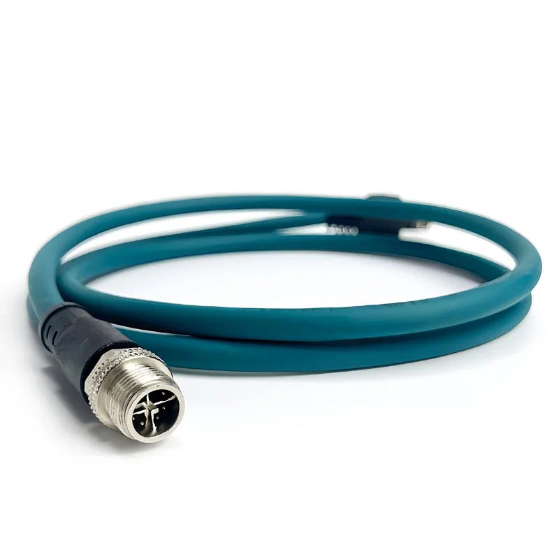 M12 8-контактный X-кадернированный штекер к RJ45 промышленный разъем Ethernet сетевой