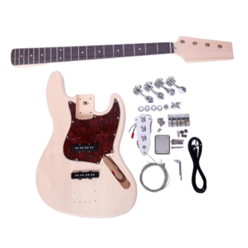 

4 String JM Bass Guitar Kit with Basswood Body,Composite Fretboard