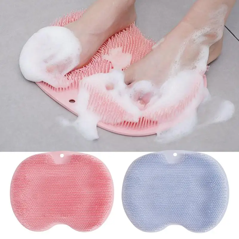

Shower Foot Scrubber Large Size Mat With Non-Slip Suction Cups Cleans Smooths Massages Your Feet Without Bending Improve Foot