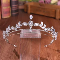 Simple zircon crown hair accessories bride master wedding dress hair style hair crown accessories