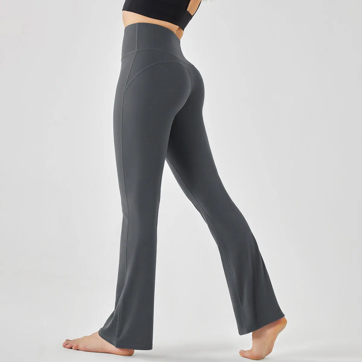

Wide Leg Yoga Pants Women High Waist Straight Sports Pants Seamless Stretchy Gym Leggings Push Up Training Trousers Girl Tight