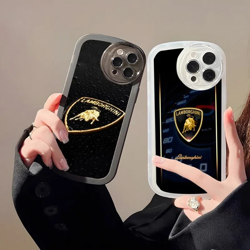 

Supercar Lamborghini Phone Case Hot For IPhone 14 13 11 12 Pro Max Mini X XR XS 7 8 6 Plus Angel Eyes Big Pupil Lens Couple