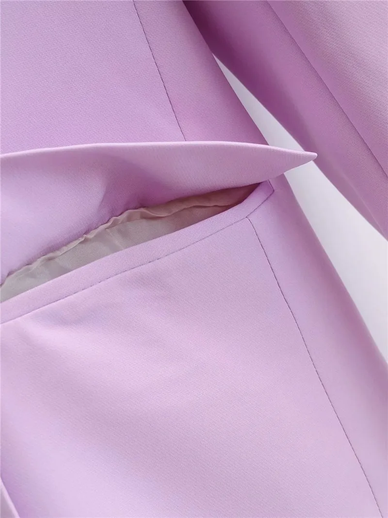 Simple All-Match Blazer Suit Women Solid Colors Double Breasted Mid-Length Office Blazer 2021 New Fashion Casual Commute Suits