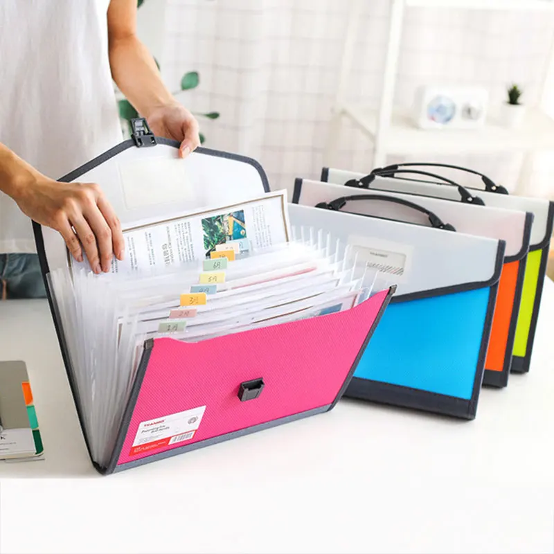

Organ Office Large Organizer Expanding Case Paper File Holder Pockets Wallet School Storage Capacity Folder Bag 13 Document
